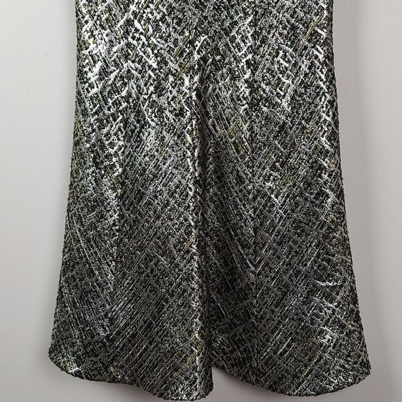 Shoshanna Classically Elegant Metallic Cap Sleeve Bethany Dress Size 8 - Picture 7 of 12